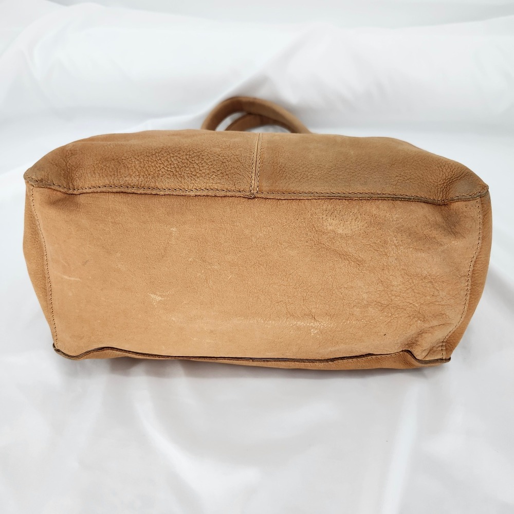 Boho Slouchy Hobo Satchel Leather Tote Large Tan Western Relaxed Shoulder Bag - Picture 3 of 5